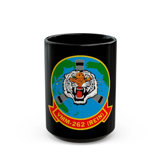 Marine Medium Tiltrotor Squadron 262 VMM 262 (USMC) Black Coffee Mug-15oz-Go Mug Yourself