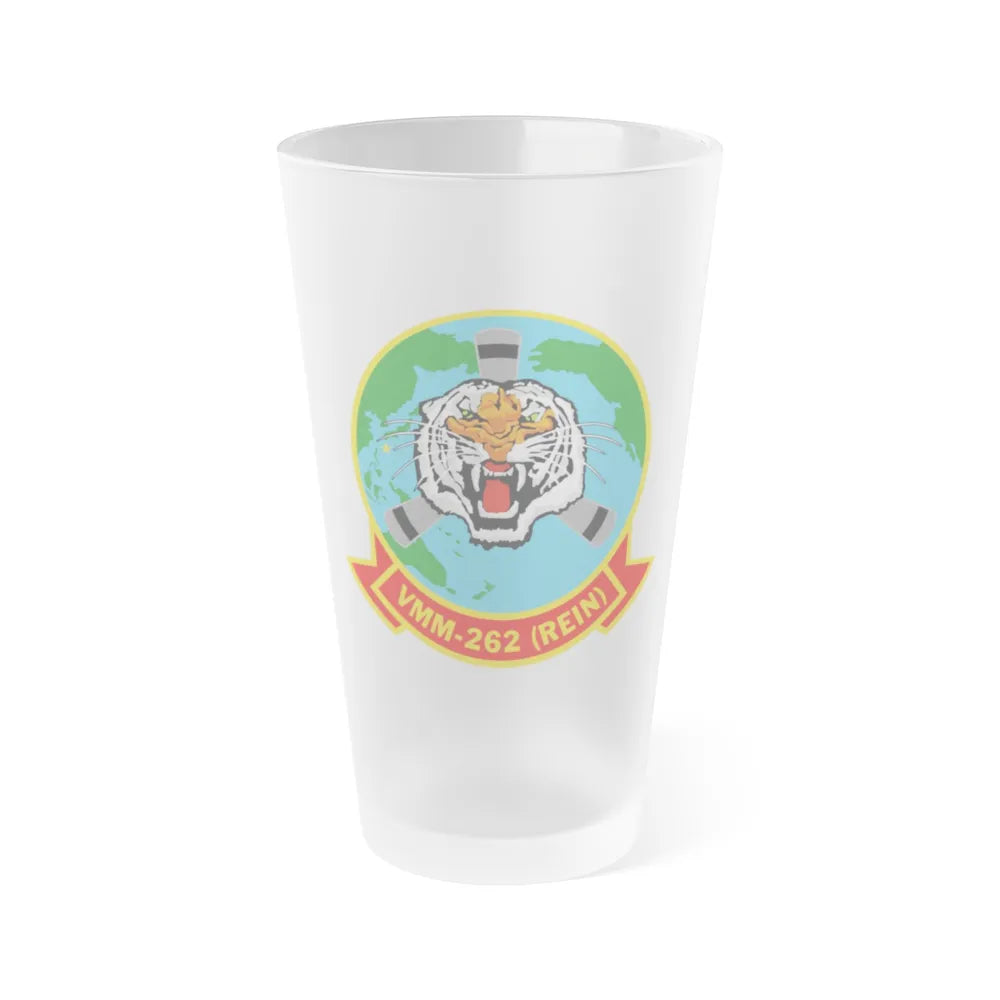 Marine Medium Tiltrotor Squadron 262 VMM 262 (USMC) Frosted Pint Glass 16oz-Go Mug Yourself