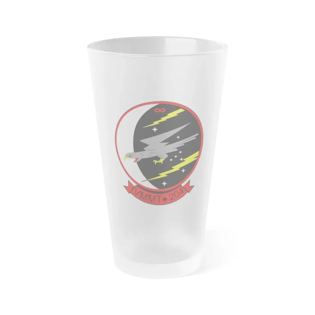 Marine Medium Tiltrotor Training Squadron 204 VMMT 204 (USMC) Frosted Pint Glass 16oz Default Title - Go Mug Yourself