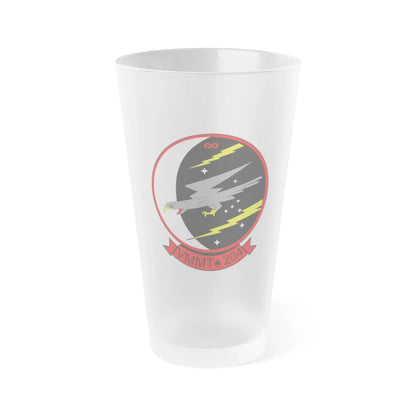 Marine Medium Tiltrotor Training Squadron 204 VMMT 204 (USMC) Frosted Pint Glass 16oz-Go Mug Yourself