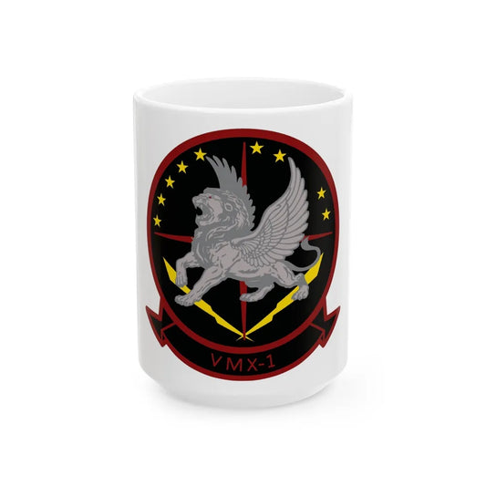 Marine Operational Test and Evaluation Squadron One VMX 1 (USMC) White Coffee Mug-15oz-Go Mug Yourself