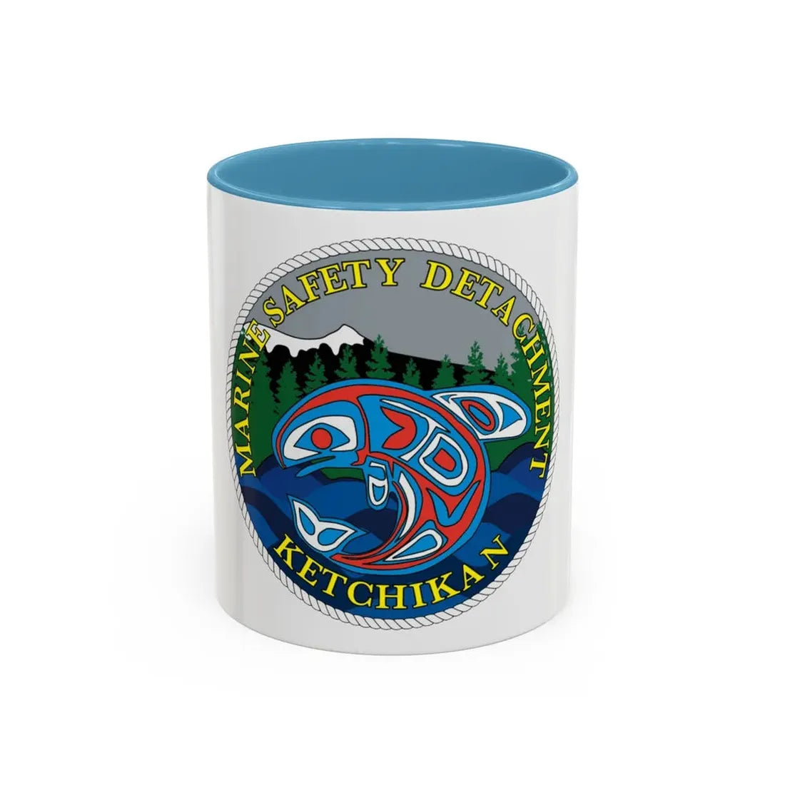 Marine Safety Detachment Ketchikan (U.S. Coast Guard) Accent Coffee Mug 11oz Light Blue - Go Mug Yourself