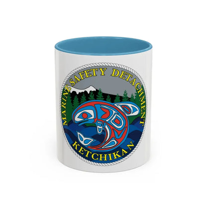 Marine Safety Detachment Ketchikan (U.S. Coast Guard) Accent Coffee Mug 11oz Light Blue - Go Mug Yourself