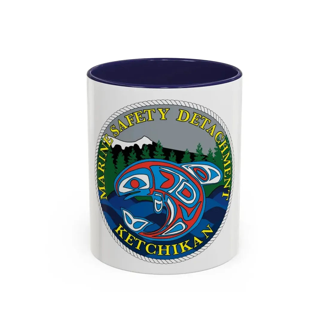 Marine Safety Detachment Ketchikan (U.S. Coast Guard) Accent Coffee Mug 11oz Navy - Go Mug Yourself