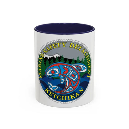 Marine Safety Detachment Ketchikan (U.S. Coast Guard) Accent Coffee Mug 11oz Navy - Go Mug Yourself