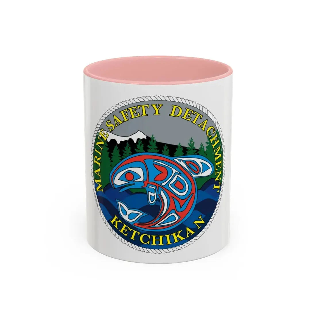 Marine Safety Detachment Ketchikan (U.S. Coast Guard) Accent Coffee Mug 11oz Pink - Go Mug Yourself