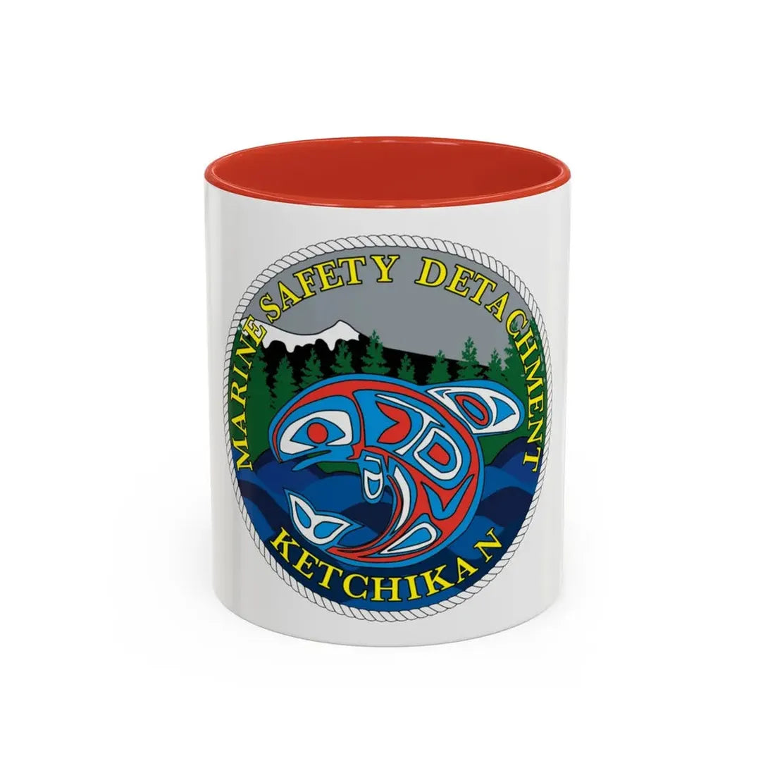 Marine Safety Detachment Ketchikan (U.S. Coast Guard) Accent Coffee Mug 11oz Red - Go Mug Yourself