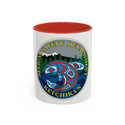 Marine Safety Detachment Ketchikan (U.S. Coast Guard) Accent Coffee Mug 11oz Red - Go Mug Yourself