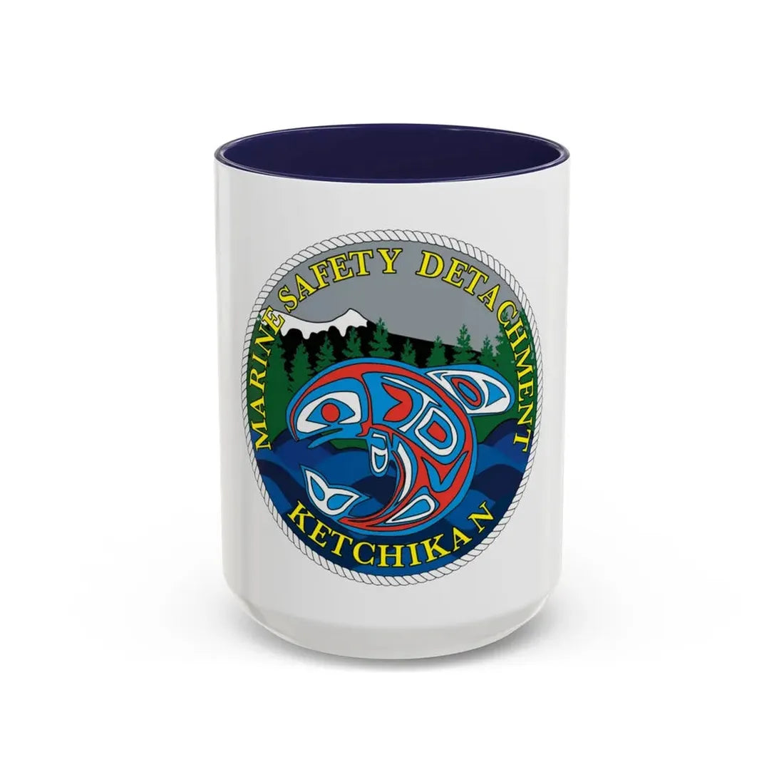 Marine Safety Detachment Ketchikan (U.S. Coast Guard) Accent Coffee Mug 15oz Navy - Go Mug Yourself