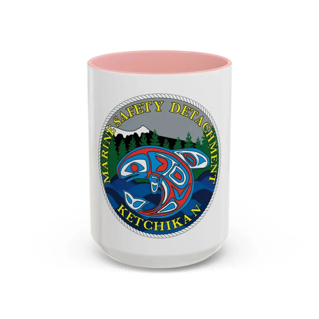 Marine Safety Detachment Ketchikan (U.S. Coast Guard) Accent Coffee Mug 15oz Pink - Go Mug Yourself