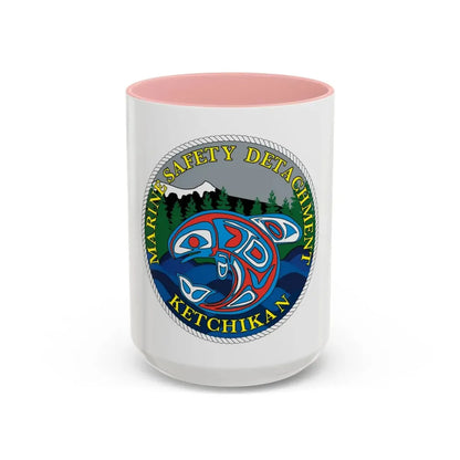 Marine Safety Detachment Ketchikan (U.S. Coast Guard) Accent Coffee Mug 15oz Pink - Go Mug Yourself