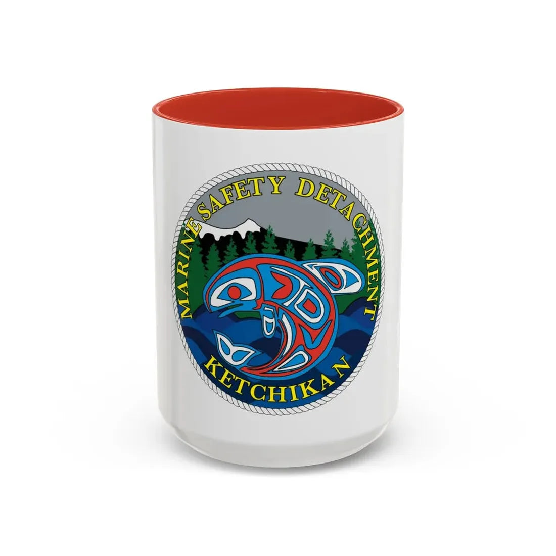 Marine Safety Detachment Ketchikan (U.S. Coast Guard) Accent Coffee Mug 15oz Red - Go Mug Yourself