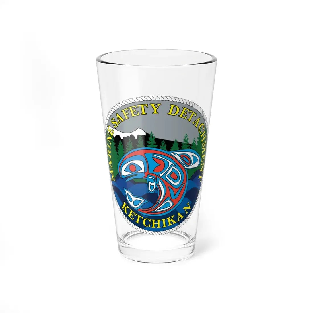 Marine Safety Detachment Ketchikan (U.S. Coast Guard) Pint Glass 16oz 16oz - Go Mug Yourself