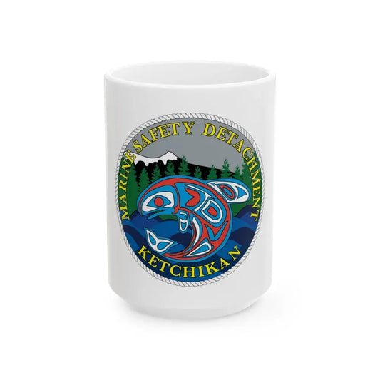 Marine Safety Detachment Ketchikan (U.S. Coast Guard) White Coffee Mug 15oz - Go Mug Yourself