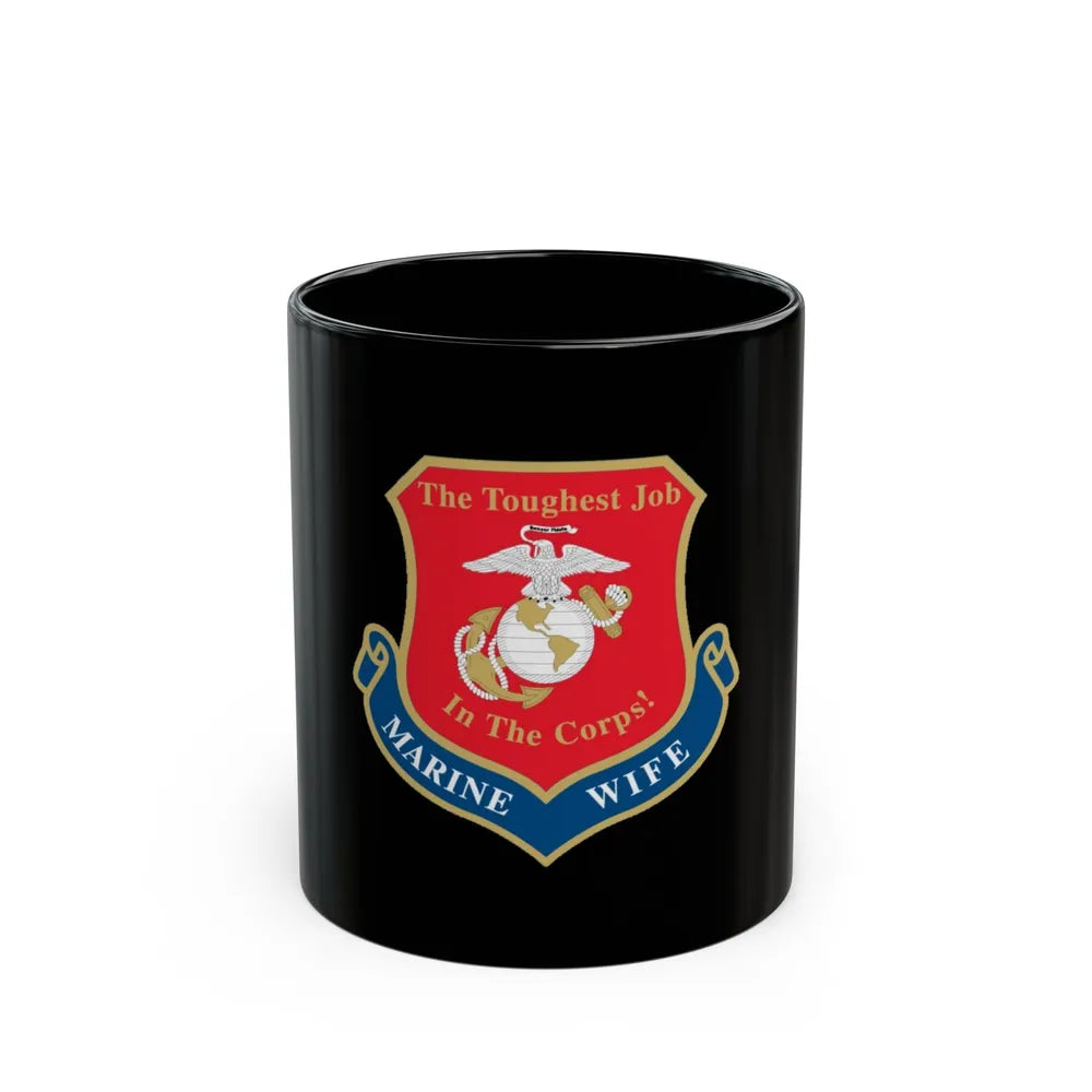 Marine Wife (USMC) Black Coffee Mug-11oz-Go Mug Yourself