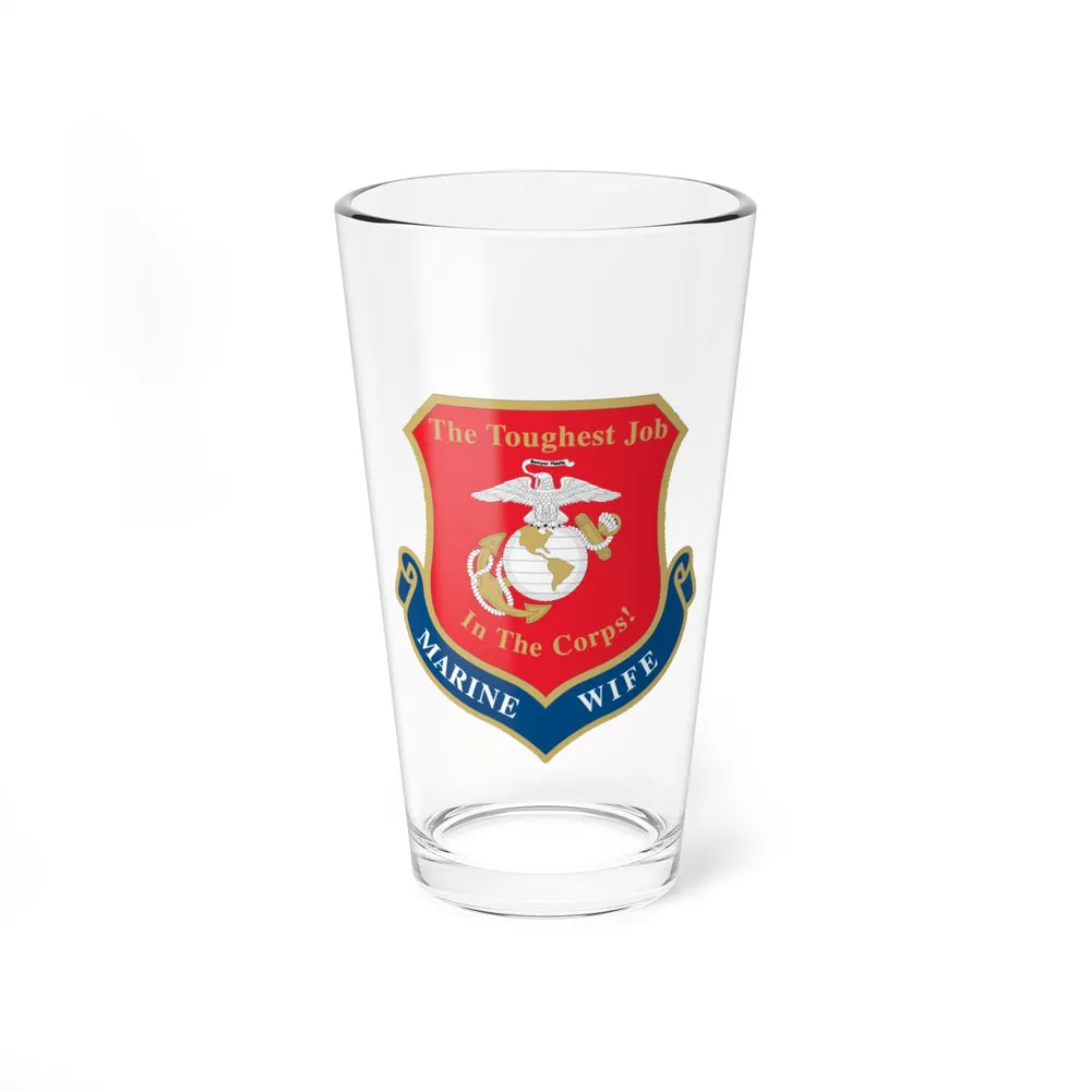 Marine Wife (USMC) Pint Glass 16oz-16oz-Go Mug Yourself