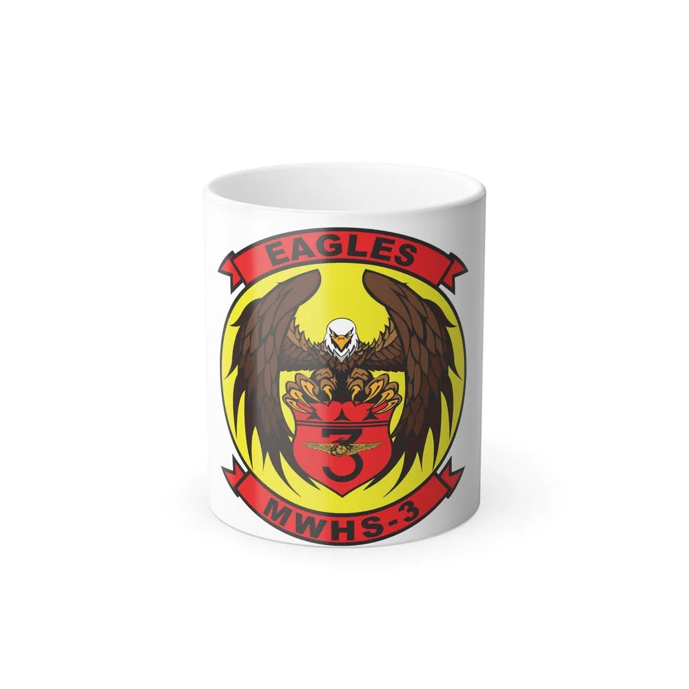 Marine Wing Headquarters Squadron 3 (USMC) Color Changing Mug 11oz-11oz-Go Mug Yourself