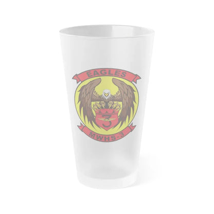 Marine Wing Headquarters Squadron 3 (USMC) Frosted Pint Glass 16oz Default Title - Go Mug Yourself
