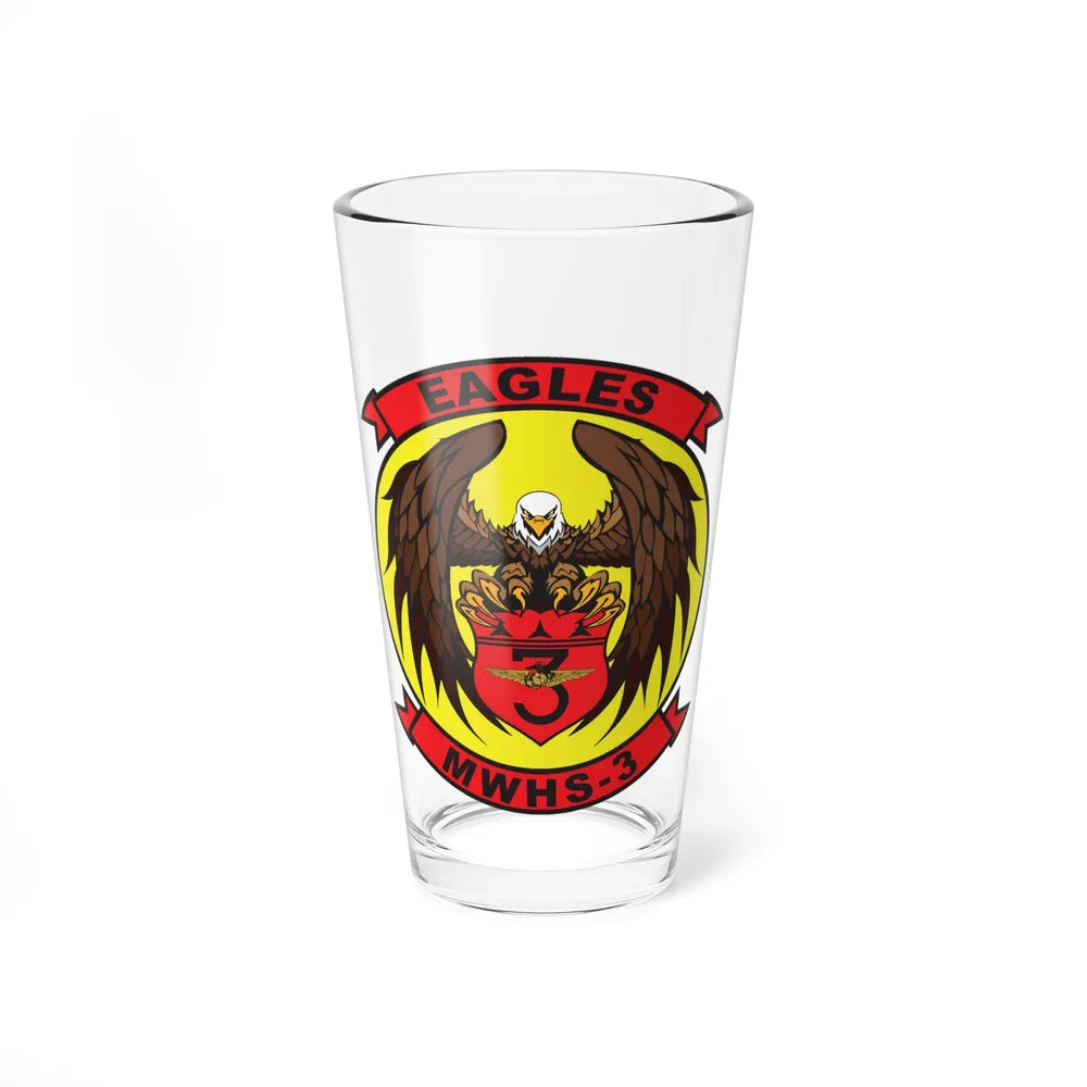 Marine Wing Headquarters Squadron 3 (USMC) Pint Glass 16oz-16oz-Go Mug Yourself