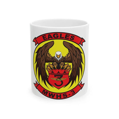 Marine Wing Headquarters Squadron 3 (USMC) White Coffee Mug 11oz - Go Mug Yourself