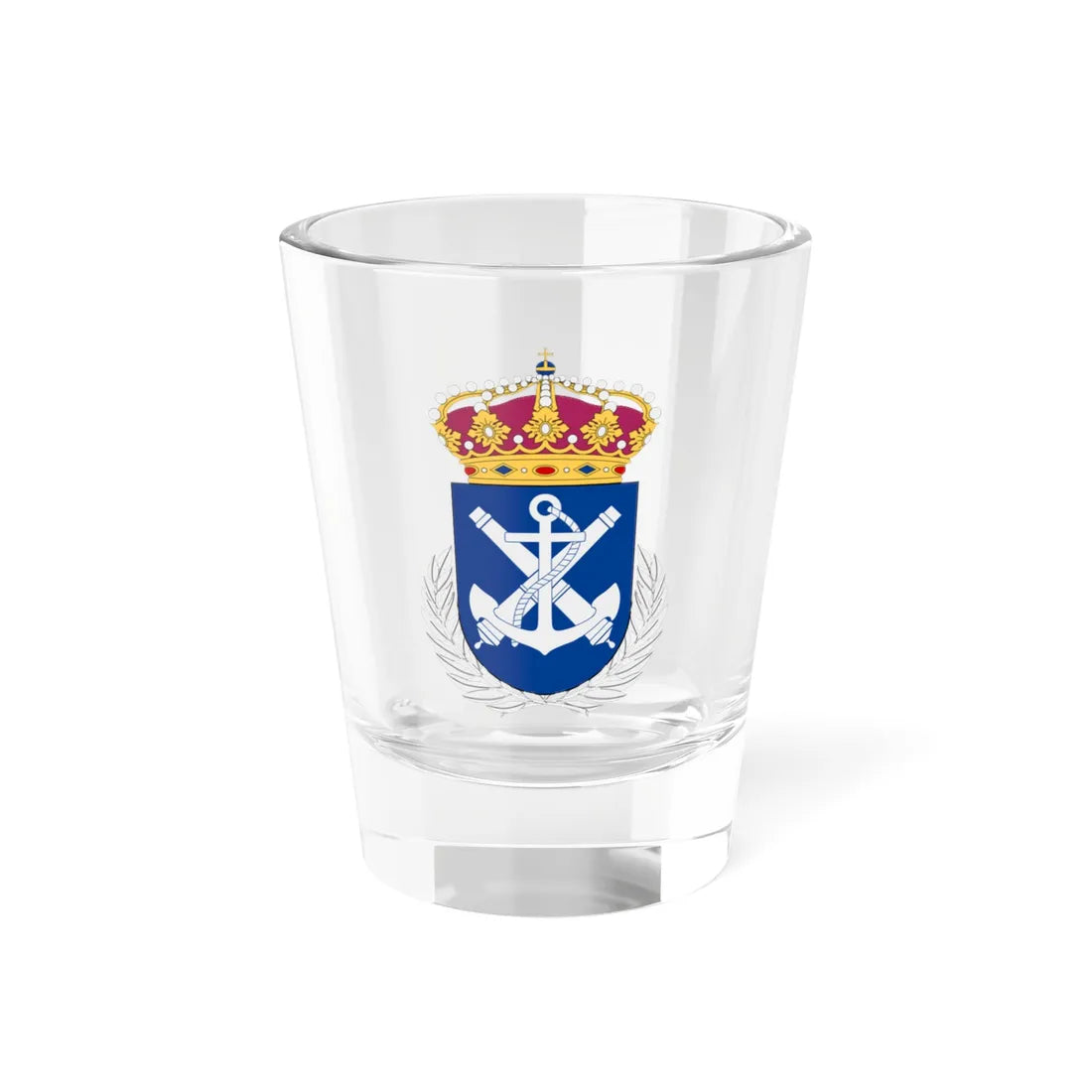 Marinens officershögskola vapen (Sweden) (Coat of Arms) Shot Glass 1.5oz 1.5oz - Go Mug Yourself