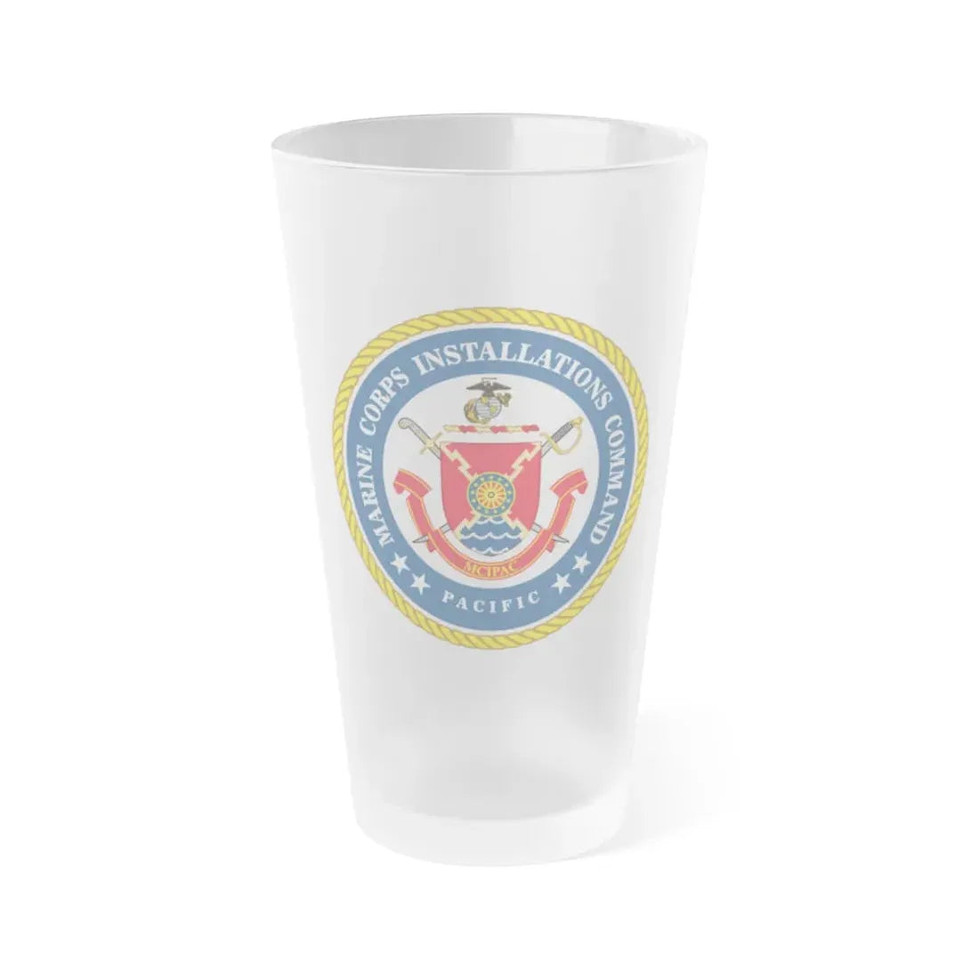 Marines Corps Installations Command Pacific (USMC) Frosted Pint Glass 16oz Default Title - Go Mug Yourself