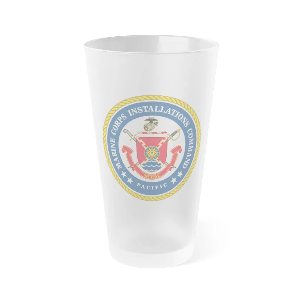 Marines Corps Installations Command Pacific (USMC) Frosted Pint Glass 16oz-Go Mug Yourself