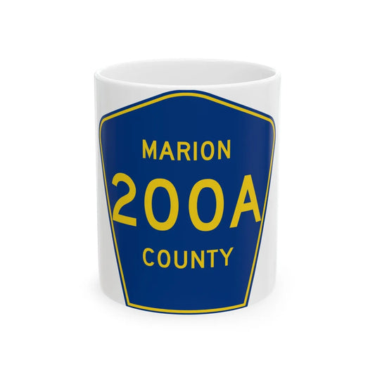 Marion County 200A (Florida) (Road Sign) White Coffee Mug 11oz - Go Mug Yourself