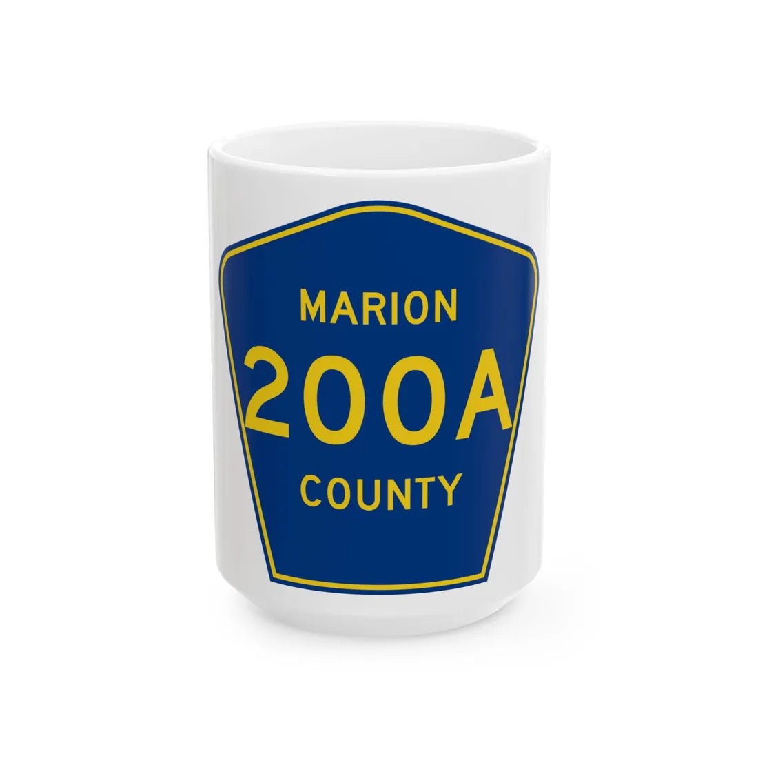 Marion County 200A (Florida) (Road Sign) White Coffee Mug 15oz - Go Mug Yourself