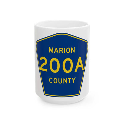 Marion County 200A (Florida) (Road Sign) White Coffee Mug 15oz - Go Mug Yourself
