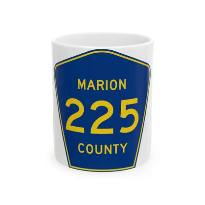 Marion County 225 (Florida) (Road Sign) White Coffee Mug 11oz - Go Mug Yourself
