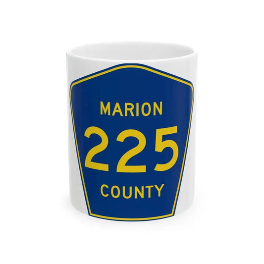 Marion County 225 (Florida) (Road Sign) White Coffee Mug 11oz - Go Mug Yourself