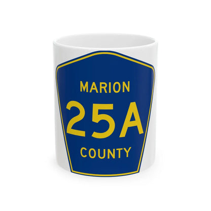 Marion County Road 25A FL (Florida) (Road Sign) White Coffee Mug 11oz - Go Mug Yourself