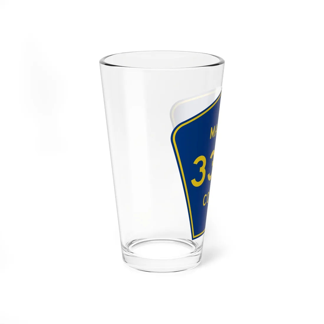 Marion County Route 3345 AR (Arkansas) (Road Sign) Pint Glass 16oz - Go Mug Yourself