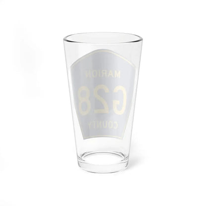 Marion County Route G28 IA (Iowa) (Road Sign) Pint Glass 16oz - Go Mug Yourself