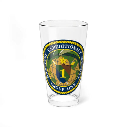 Maritime Expeditionary Grp 1 (U.S. Navy) Pint Glass 16oz-16oz-Go Mug Yourself