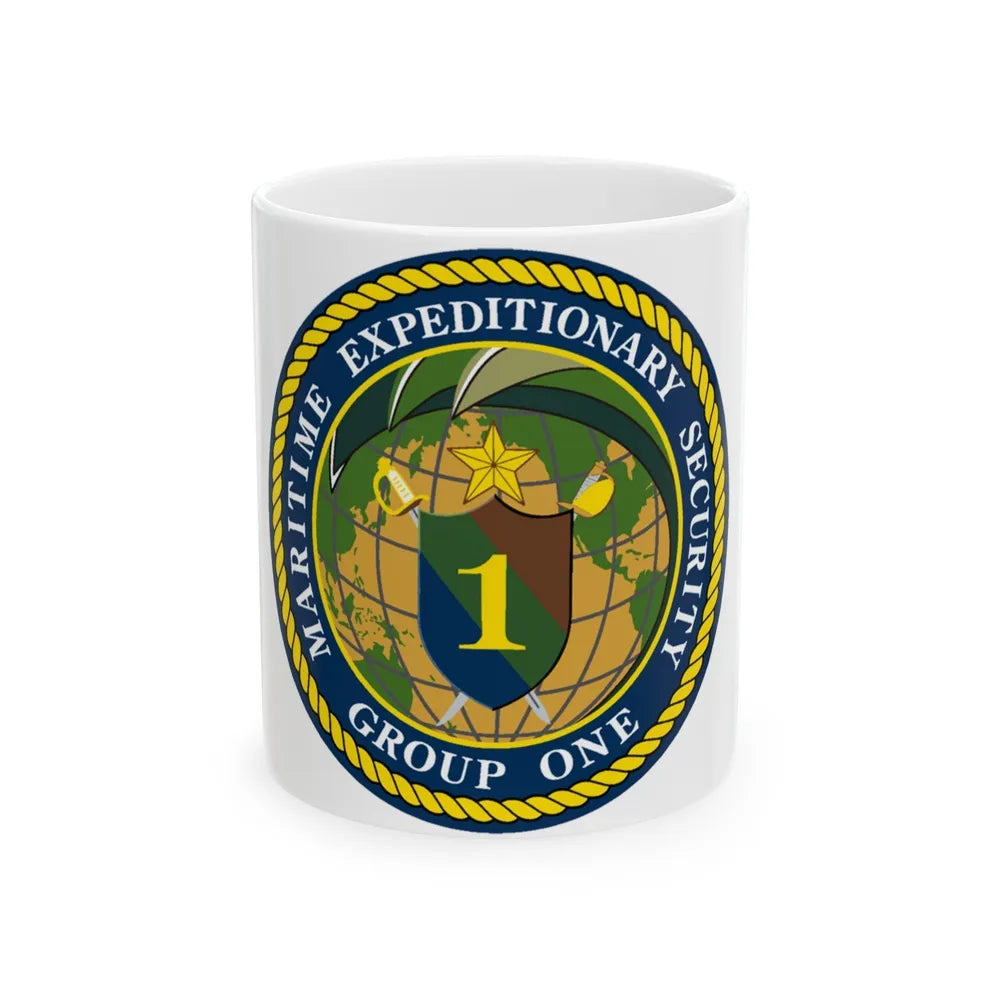 Maritime Expeditionary Grp 1 (U.S. Navy) White Coffee Mug-11oz-Go Mug Yourself