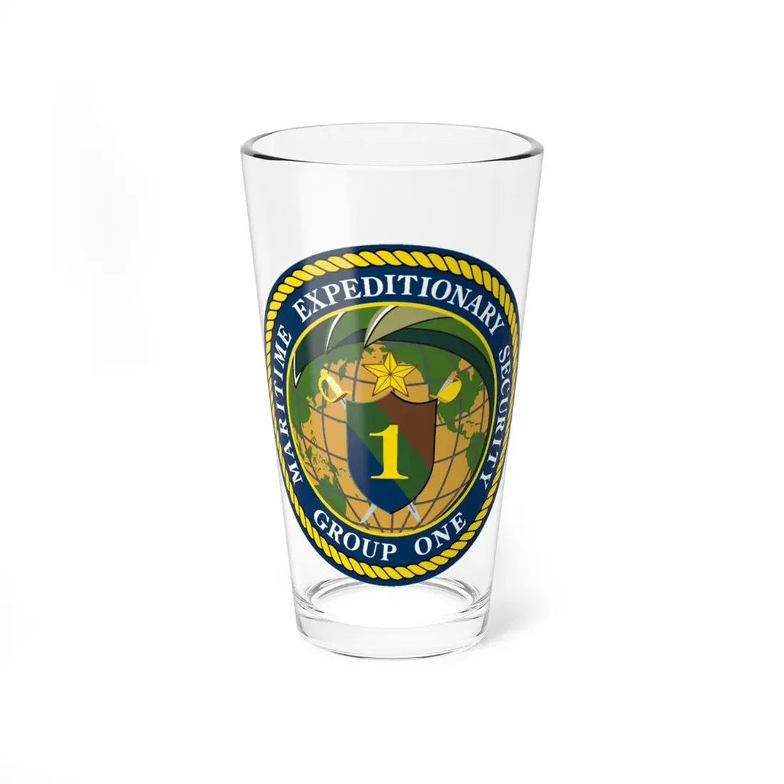 Maritime Expeditionary Grp 1 (U.S. Navy) Pint Glass 16oz 16oz - Go Mug Yourself