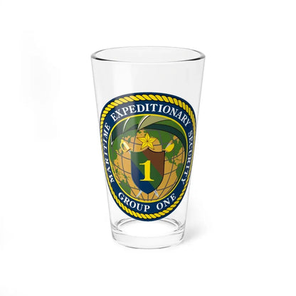 Maritime Expeditionary Grp 1 (U.S. Navy) Pint Glass 16oz 16oz - Go Mug Yourself