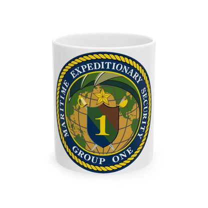Maritime Expeditionary Grp 1 (U.S. Navy) White Coffee Mug 11oz - Go Mug Yourself