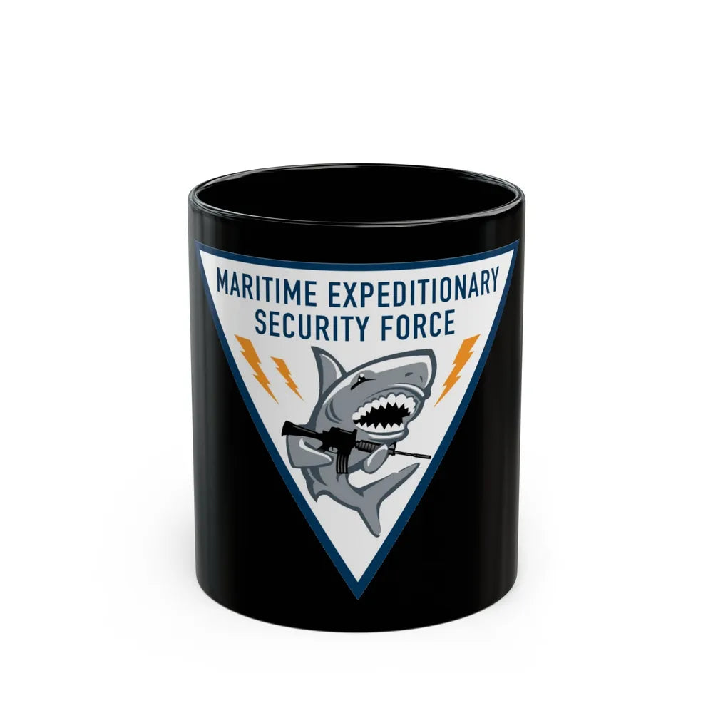 Maritime Expeditionary Security Force (U.S. Navy) Black Coffee Mug-11oz-Go Mug Yourself