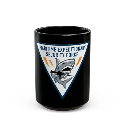 Maritime Expeditionary Security Force (U.S. Navy) Black Coffee Mug-15oz-Go Mug Yourself