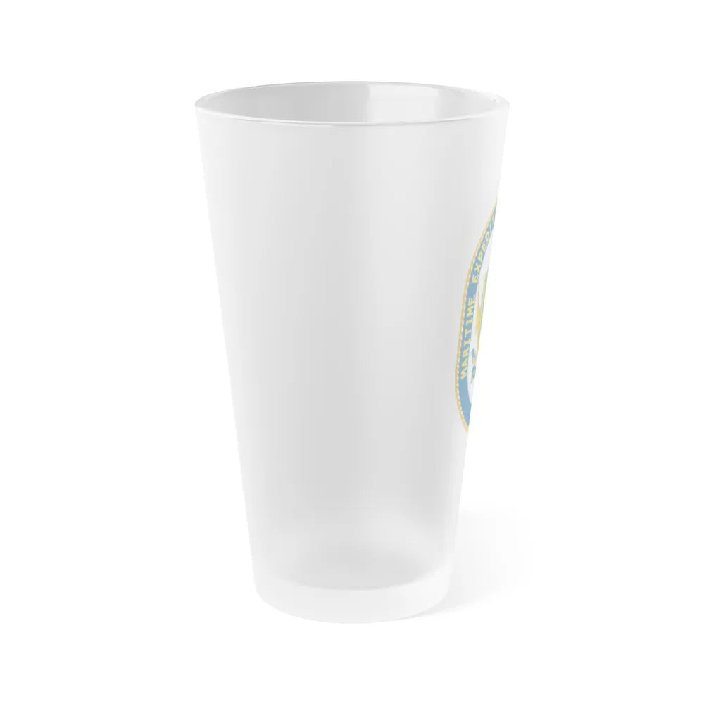 Maritime Expeditionary Security Group One (U.S. Navy) Frosted Pint Glass 16oz-Go Mug Yourself