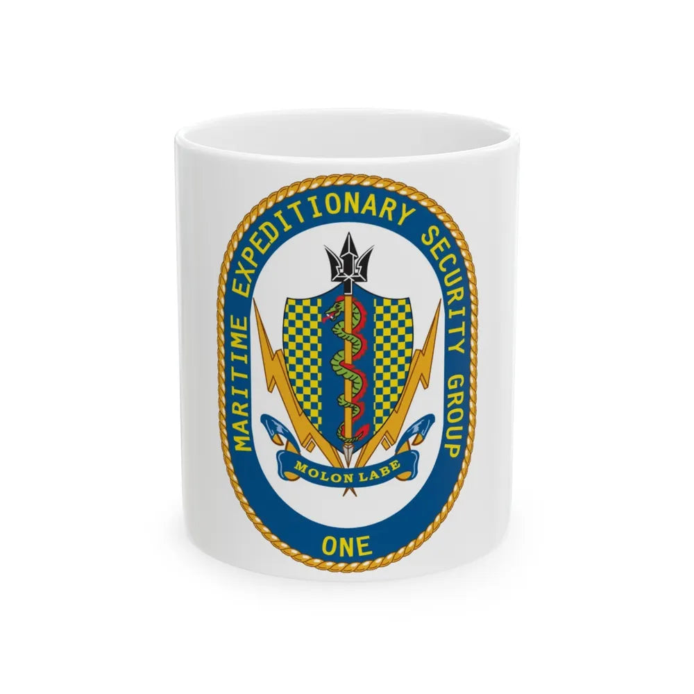 Maritime Expeditionary Security Group One (U.S. Navy) White Coffee Mug-11oz-Go Mug Yourself