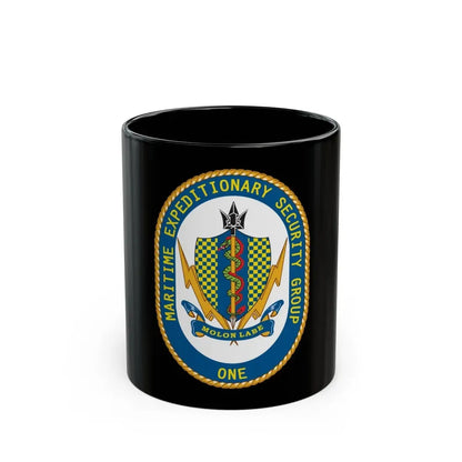 Maritime Expeditionary Security Group One (U.S. Navy) Black Coffee Mug 11oz - Go Mug Yourself