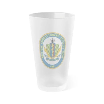 Maritime Expeditionary Security Group One (U.S. Navy) Frosted Pint Glass 16oz Default Title - Go Mug Yourself