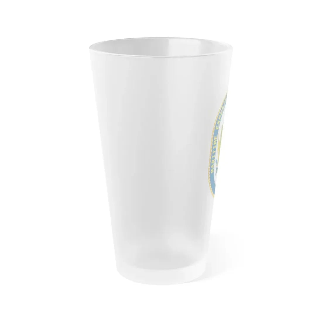 Maritime Expeditionary Security Group One (U.S. Navy) Frosted Pint Glass 16oz - Go Mug Yourself