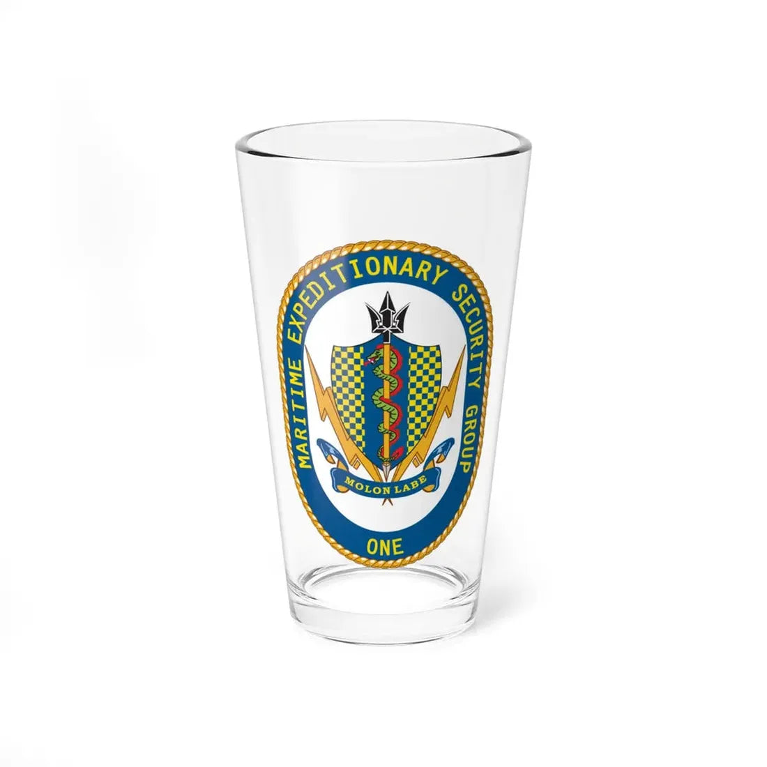 Maritime Expeditionary Security Group One (U.S. Navy) Pint Glass 16oz 16oz - Go Mug Yourself