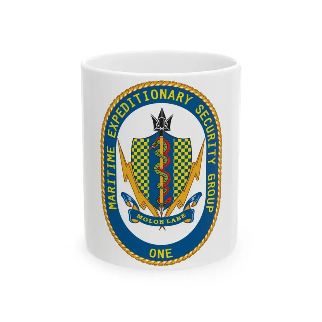 Maritime Expeditionary Security Group One (U.S. Navy) White Coffee Mug 11oz - Go Mug Yourself