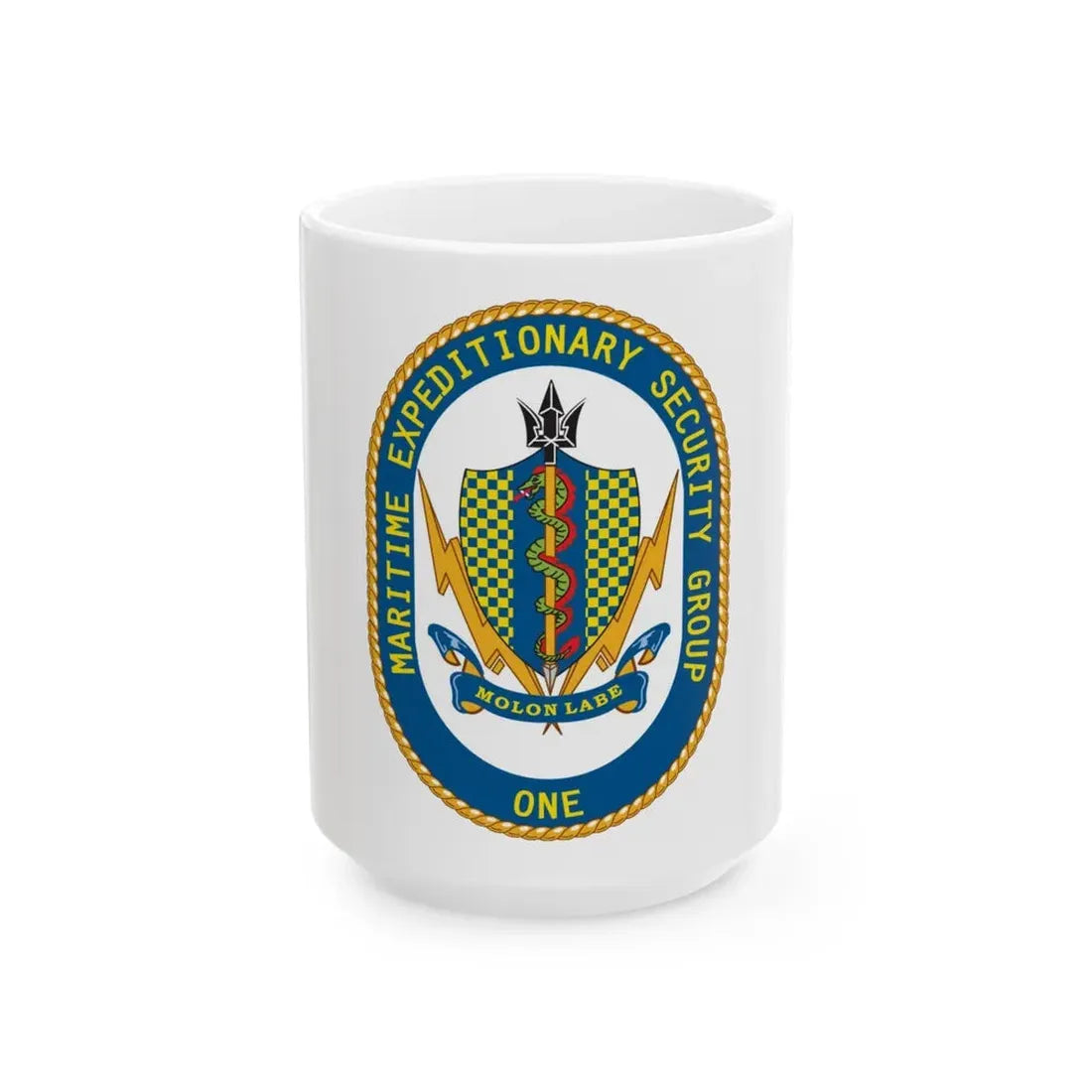 Maritime Expeditionary Security Group One (U.S. Navy) White Coffee Mug 15oz - Go Mug Yourself